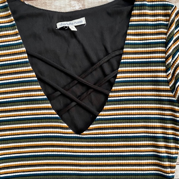 Charlotte Russe striped long sleeve mini dress - Picture 5 of 5